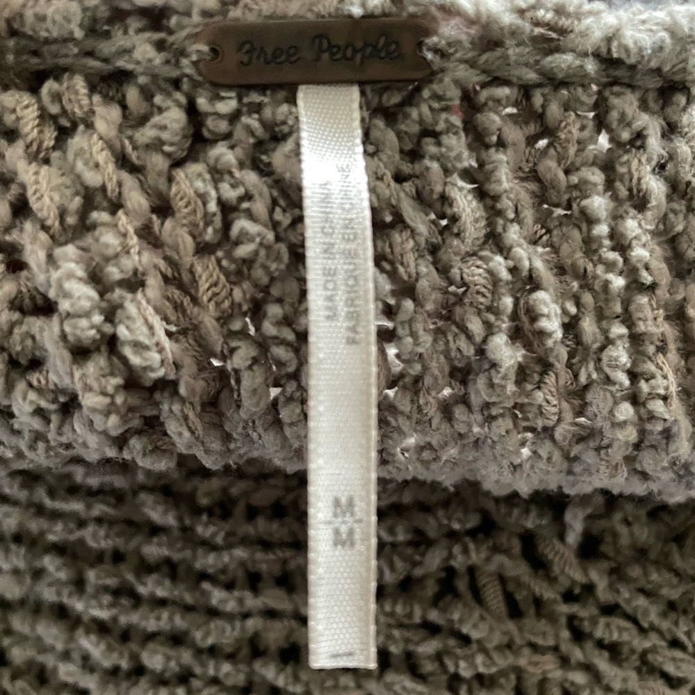Free People Taupe V-Neck Sweater - Picture 4 of 6